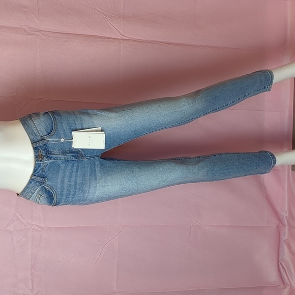 Vila Light Wash Super Slim Fit Skinny Jeans size Medium - Picture 1 of 9